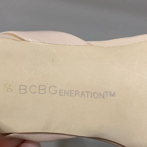 BCBGeneration Nude Strappy Heels Size 7.5 - Picture 7 of 9